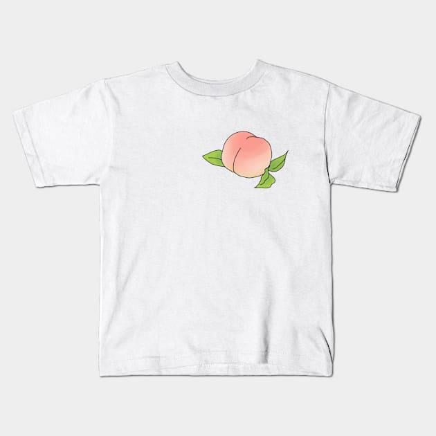 Cute Peachy Peach Kids T-Shirt by PeachPantone